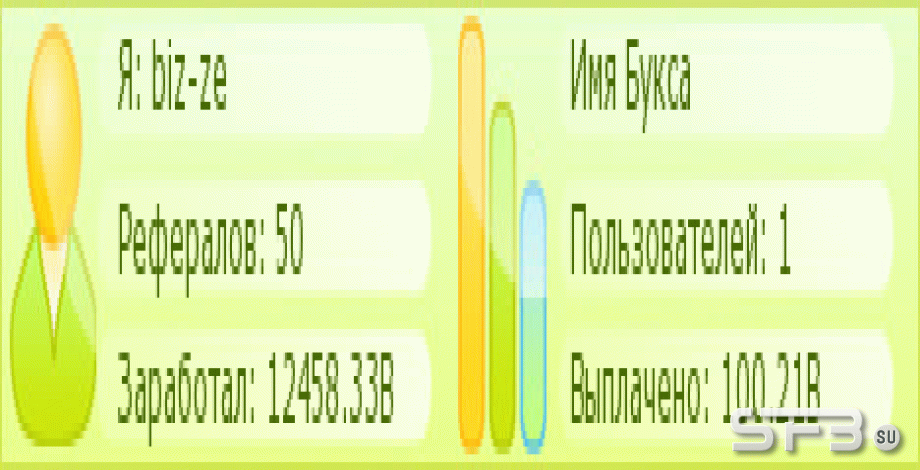 Динамический реф. баннер v3 (со статистикой) 468x60 + PSD
