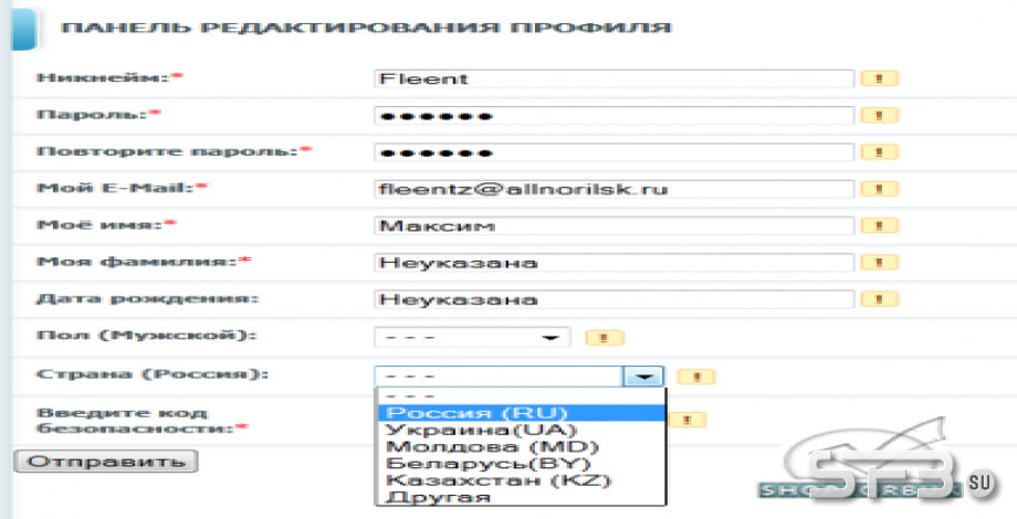 Флаг к выбраной стране